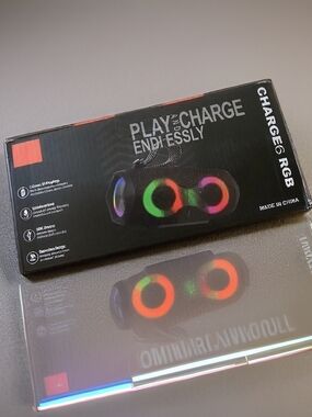 Charge6 RGB Portable Bluetooth Speaker - Black with RGB Lights